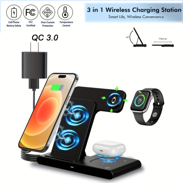 3-in-1 Magnetic Foldable Wireless Travel Charger Pro Max -- MotPoet