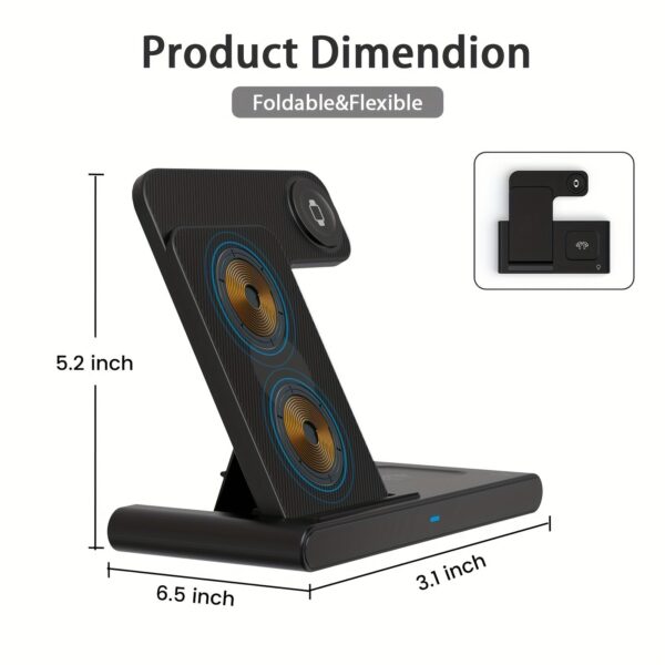 3-in-1 Magnetic Foldable Wireless Travel Charger Pro Max -- MotPoet